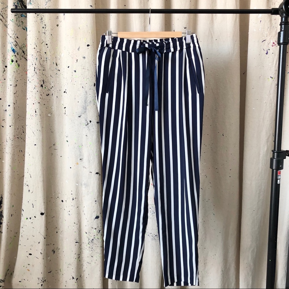 Pull on striped pants